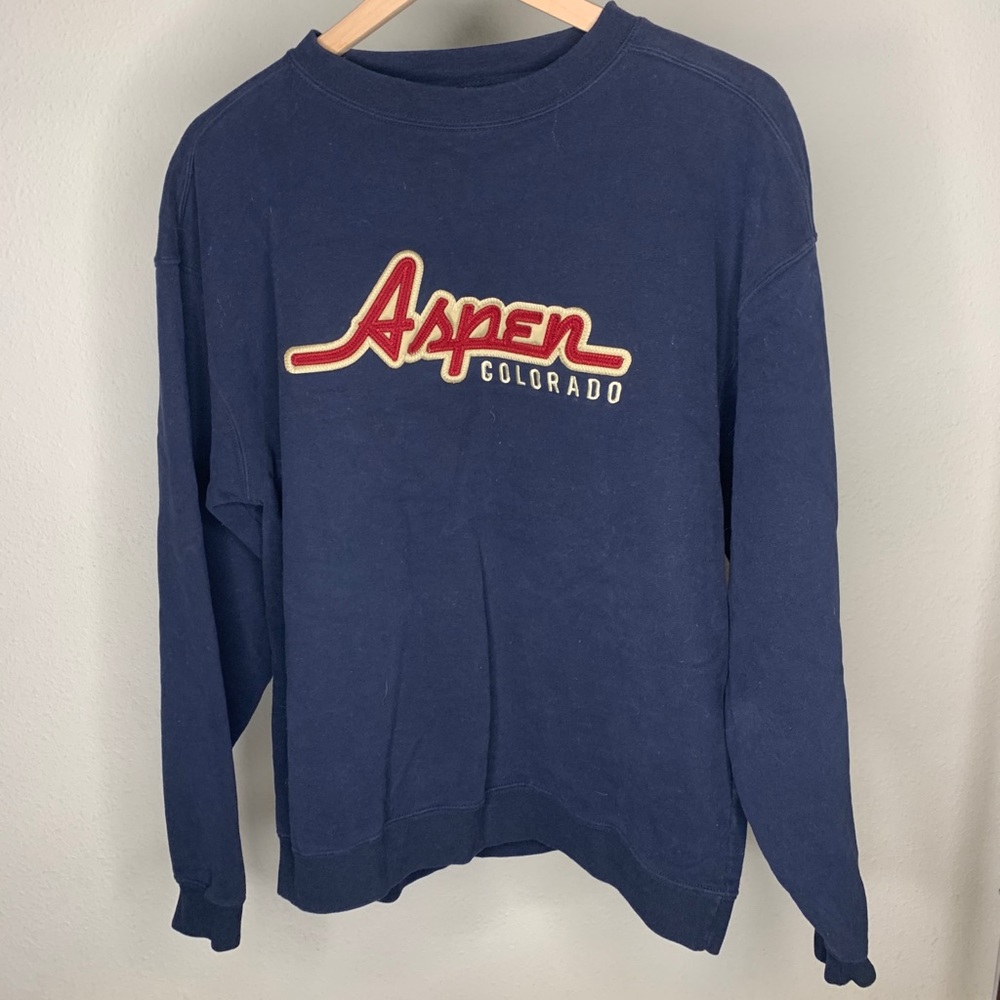 Iconic Aspen Colorado Embroidered Crewneck